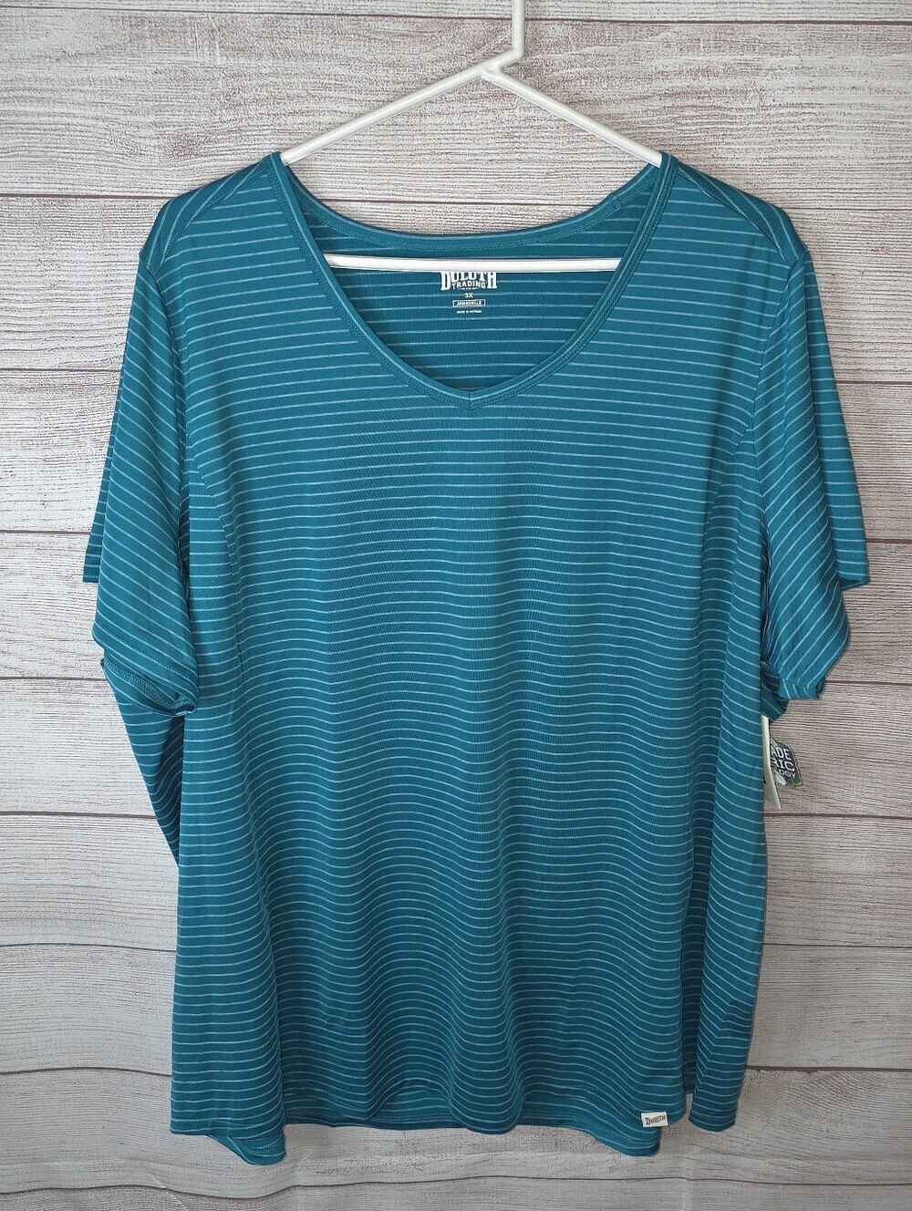 Duluth Trading Co Women's Plus Cooling Armachillo V-Neck Tee Size 3X
